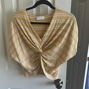 Yellow cropped blouse